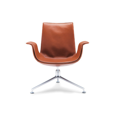 China Cubo cepillado cuero de espalda clásico moderno del pie del metal de la silla de la oficina del salón de las FK proveedor