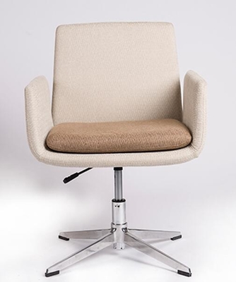 China Silla ajustable de la oficina ejecutiva del artículo de la seguridad, silla de eslabón giratorio blanca de la tela proveedor