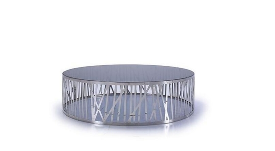 China SGS redondo gris del diseño moderno 1400 * 700 * 350m m de la tabla de centro de cristal de las piernas del metal proveedor
