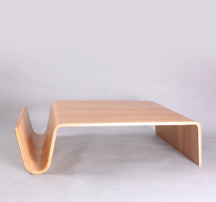 China Superior de madera moderno natural de la madera contrachapada de la mesa de centro de Offi Scando curvado para la sala de exposición proveedor