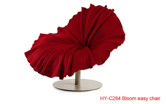 China Sillón colorido de la floración de la silla de la forma de la flor del sillón de la floración de la alta reproducción en silla calssic moderna del lougne de la tela proveedor