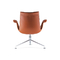 Cubo cepillado cuero de espalda clásico moderno del pie del metal de la silla de la oficina del salón de las FK proveedor