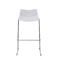Prenda impermeable moderna del plástico de los Pp Seat de las sillas de la barra de la forma de hoja con la pierna cromada proveedor