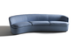 Piernas de cuero curvadas sala de estar Cuatom del metal de los asientos del sofá 3 con espuma de alta densidad proveedor