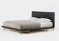Cama moderna tapizada tela del marco, cama del tamaño del doble del uso del dormitorio de madera de roble proveedor