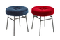 Taburetes de la altura del contador de Ilot del metal, colores multi tapizados cenando sillas proveedor