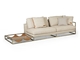 Sofá tapizado moderno de 3 asientos con el brazo y el revistero de mirada derechos proveedor