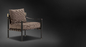 La silla del brazo de la fibra de vidrio de Flou Iko con el marco de acero tubular/las correas de cuero apoya proveedor