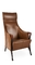 Silla de ala multi del cuero de Progetti de la densidad, madera sólida que cena sillas proveedor