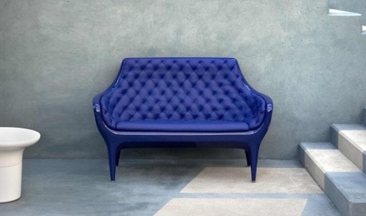 China Muebles de la silla del brazo de la fibra de vidrio de la silla de Showtime Poltrona de la reproducción, blanco azul proveedor