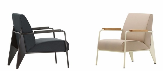 China El marco metálico único del diseño de FAUTEUIL DE SALON modificó el fauteuil sofa fauteuil de salon del estilo para requisitos particulares del prouve de la mezclilla para la sala de estar proveedor
