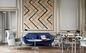 Sofá de Jaime Hayon Favn de la cubierta de tela, sofá moderno de la sala de estar de la reproducción del pie del metal proveedor