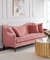 Sofá de la tela del rosa de los muebles del hotel del ocio, sofá ordinario de la habitación del tamaño proveedor