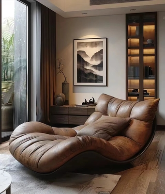 Moderno retro sola silla reclinable Sofá de estar Muebles para el hogar Uso de dormitorio estudio Gran apartamento Villa sala de estar informal proveedor