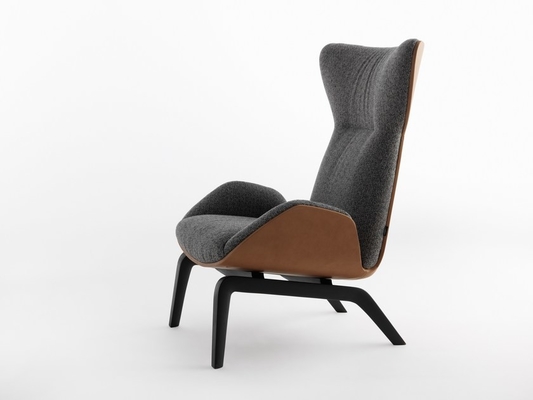 Silla del brazo de SOHO de Casamania Horm de la tela, silla sólida de Casamania de la ceniza negra proveedor